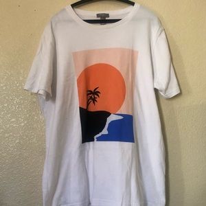 Forever21 Men's XL White Graphic Tee